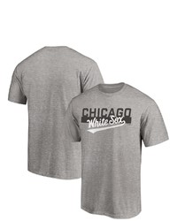 FANATICS Branded Heathered Gray Chicago White Sox Big Tall City Stripe Wordmark T Shirt