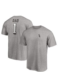 FANATICS Branded Heathered Gray Chicago White Sox Number One Dad Team T Shirt