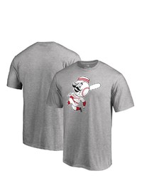 FANATICS Branded Heathered Gray Cincinnati Reds Huntington T Shirt