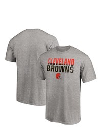 FANATICS Branded Heathered Gray Cleveland Browns Fade Out T Shirt