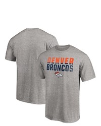 FANATICS Branded Heathered Gray Denver Broncos Fade Out T Shirt