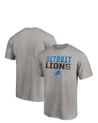 FANATICS Branded Heathered Gray Detroit Lions Fade Out T Shirt