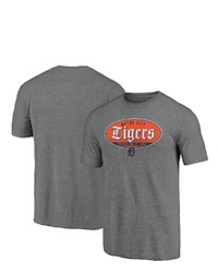 FANATICS Branded Heathered Gray Detroit Tigers Hometown Collection Oil Can Tri Blend T Shirt