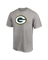FANATICS Branded Heathered Gray Green Bay Packers Bold Primary Logo T Shirt In Heather Gray At Nordstrom