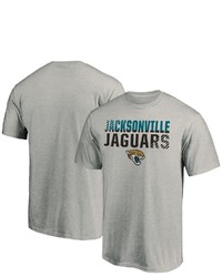FANATICS Branded Heathered Gray Jacksonville Jaguars Fade Out T Shirt