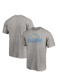 FANATICS Branded Heathered Gray Los Angeles Chargers Dual Threat T Shirt