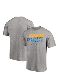 FANATICS Branded Heathered Gray Los Angeles Chargers Fade Out T Shirt