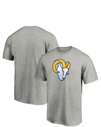 FANATICS Branded Heathered Gray Los Angeles Rams Primary Logo T Shirt