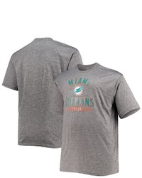 FANATICS Branded Heathered Gray Miami Dolphins Big Tall Team T Shirt In Heather Gray At Nordstrom