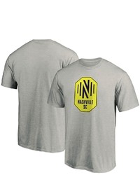FANATICS Branded Heathered Gray Nashville Sc Team Primary Logo T Shirt