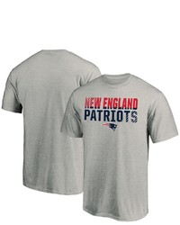 FANATICS Branded Heathered Gray New England Patriots Fade Out T Shirt
