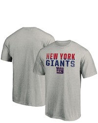 FANATICS Branded Heathered Gray New York Giants Fade Out T Shirt