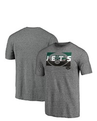 FANATICS Branded Heathered Gray New York Jets Block Party Square Off Tri Blend T Shirt In Heather Gray At Nordstrom