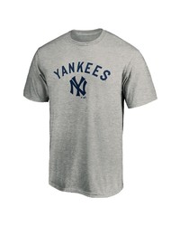 FANATICS Branded Heathered Gray New York Yankees Cooperstown Collection Team Wahconah T Shirt