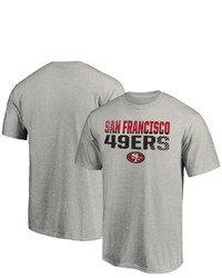 FANATICS Branded Heathered Gray San Francisco 49ers Fade Out T Shirt