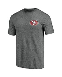 FANATICS Branded Heathered Gray San Francisco 49ers Tri Blend T Shirt