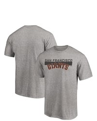 FANATICS Branded Heathered Gray San Francisco Giants Big Tall City Stripe Wordmark T Shirt