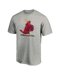 FANATICS Branded Heathered Gray St Louis Cardinals Cooperstown Collection Forbes Team T Shirt