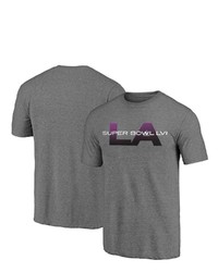 FANATICS Branded Heathered Gray Super Bowl Lvi Wide Lens Tri Blend T Shirt