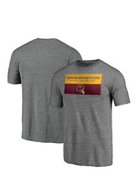 FANATICS Branded Heathered Gray Washington Football Team Block Party Square Off Tri Blend T Shirt