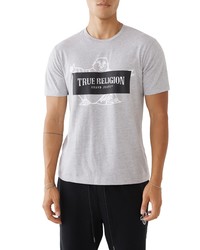 True Religion Brand Jeans Buddha Logo Cotton Graphic Tee In Heather Grey At Nordstrom