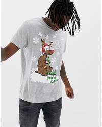Brave Soul Christmas Drunk Reindeer T Shirt