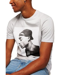 Topman Classic Fit 2pac Graphic T Shirt