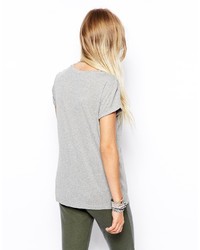 Asos Collection Boyfriend T Shirt With Nouveau Print In Rib