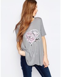 Asos Collection T Shirt In Swing Fit With Flower Print