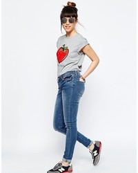 Asos Collection T Shirt With Berry Special Print