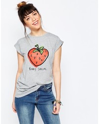 Asos Collection T Shirt With Berry Special Print