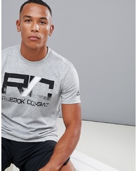 Reebok Combat Logo T Shirt In Grey Cy9971