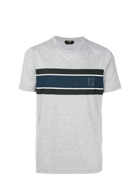 Fendi Contrast Panel Logo T Shirt