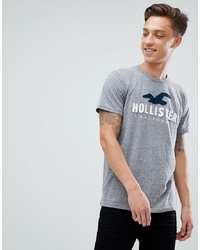 Hollister Core Tech Logo T Shirt In Grey Marl Marl
