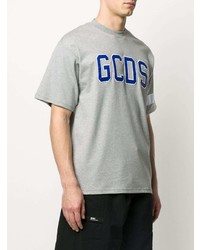 Gcds Crew Neck Logo Embroidered T Shirt