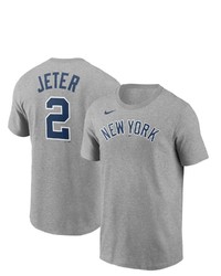 Nike Derek Jeter Gray New York Yankees Name Number T Shirt At Nordstrom