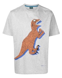 PS Paul Smith Dinosaur Print Cotton T Shirt