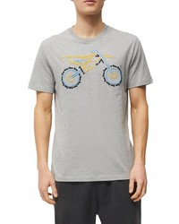 French Connection Dirt Bike Cotton Blend Graphic Tee In Light Grey At Nordstrom
