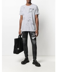 DSQUARED2 Distressed Effect Scribble T Shirt