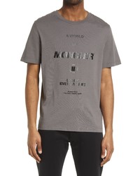 Moncler Ed Graphic Tee In 94a Charcoal At Nordstrom