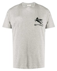 Etro Embossed Logo Cotton T Shirt