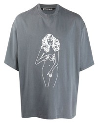 Palm Angels Exotic Woman Crew Neck T Shirt