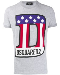 DSQUARED2 Flag Logo Printed T Shirt