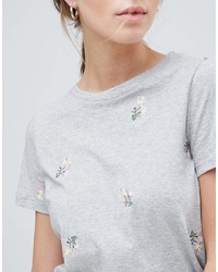 Oasis Floral Embroidered T Shirt