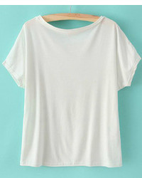 Floral Stayfeline Print White T Shirt