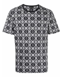 Billionaire Geometric Print Cotton T Shirt