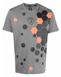 Automobili Lamborghini Geometric Print Logo T Shirt