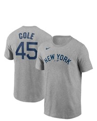 Nike Gerrit Cole Heathered Gray New York Yankees 2021 Field Of Dreams Name Number T Shirt In Heather Gray At Nordstrom