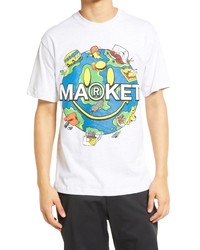 MARKET Globe Graphic Tee In Ash Gray At Nordstrom