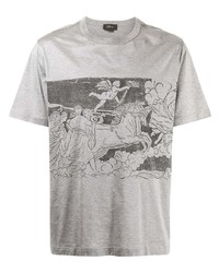Brioni Graphic Print Cotton T Shirt